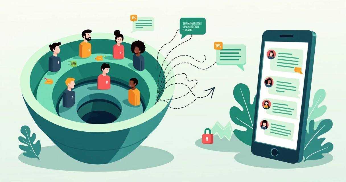 Funil de remarketing com contatos retornando para campanhas no WhatsApp 