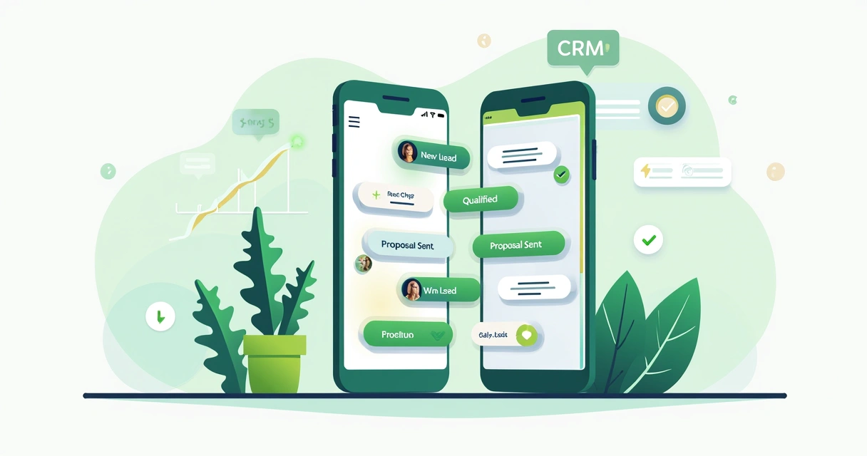Funil de leads com etiquetas em conversa de WhatsApp