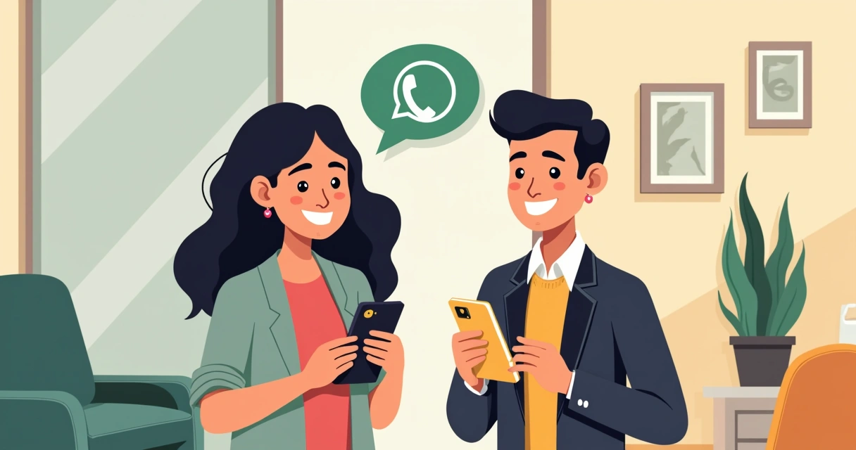 Clientes usando WhatsApp para atendimento com representantes virtuais