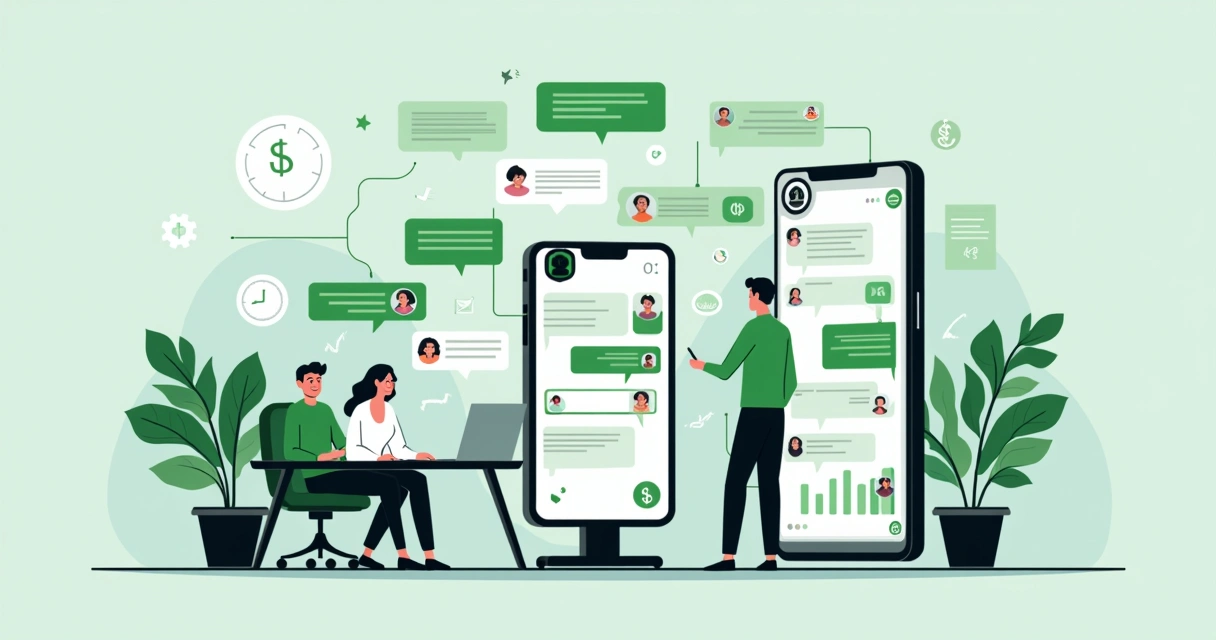 Agente de IA no WhatsApp atendendo clientes e equipe de vendas em painel integrado 