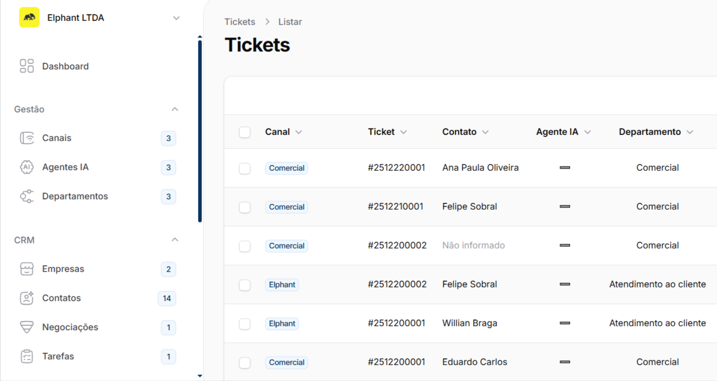 Communication screenshot